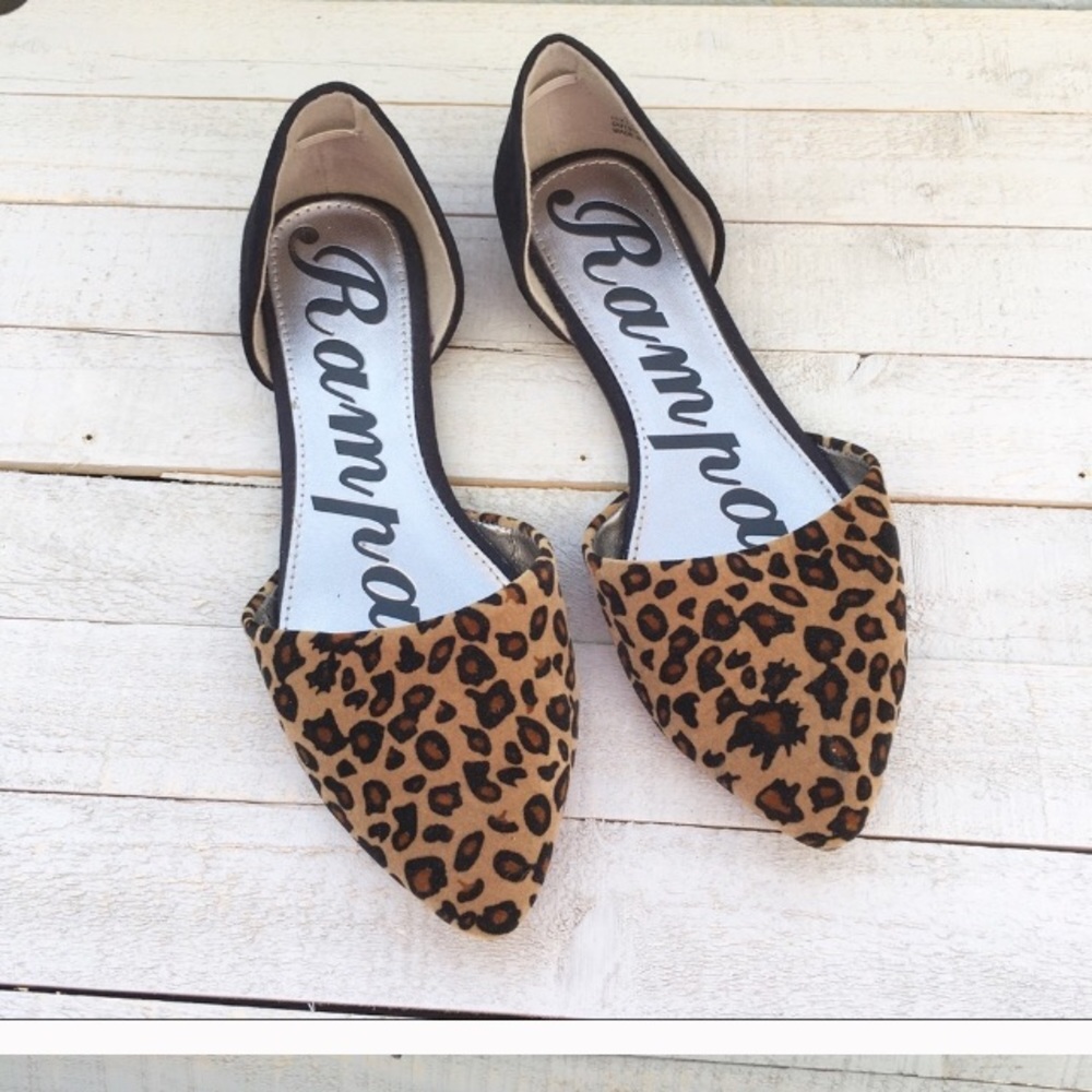 Rampage Women’s Lanzo D’Orsay Leopard Flats 8